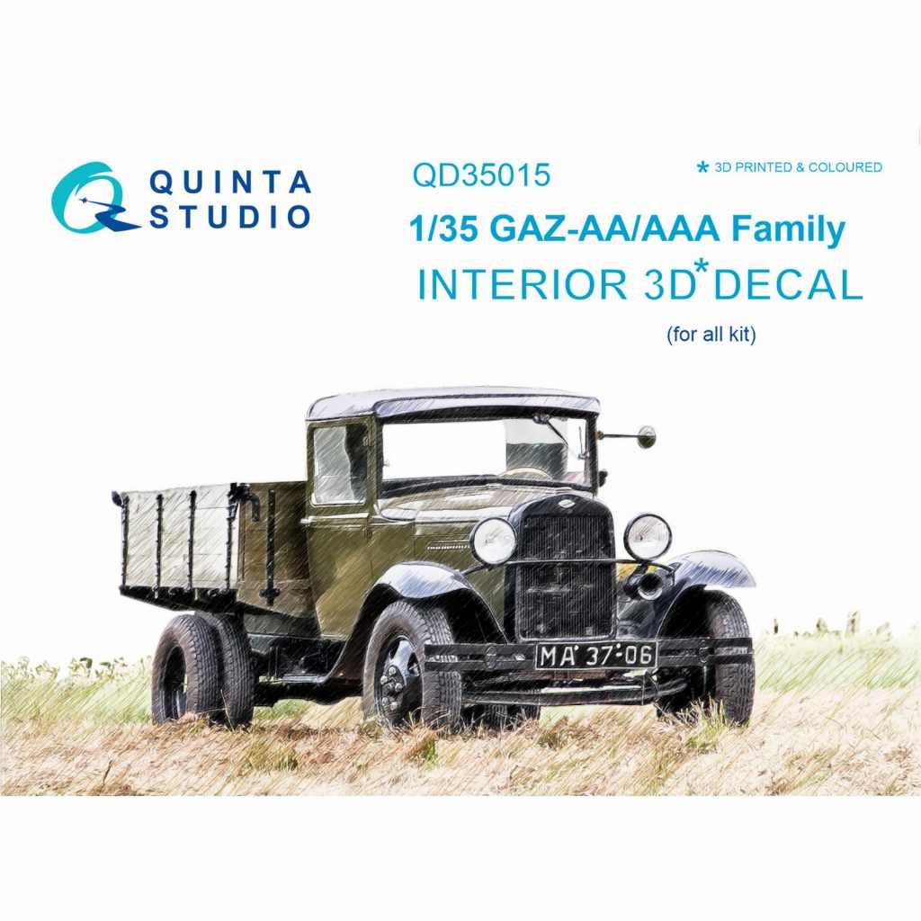 【新製品】QD35015 1/35 GAZ-AA/AAA 各種 内装3Dデカール (各社用)