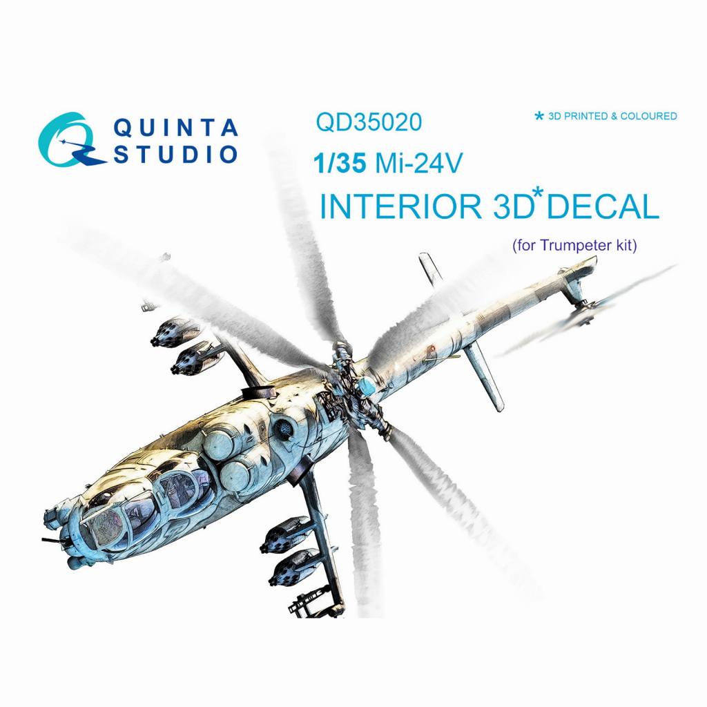 【新製品】QD35020 1/35 ミル Mi-24V ハインド 内装3Dデカール (トランペッター用)