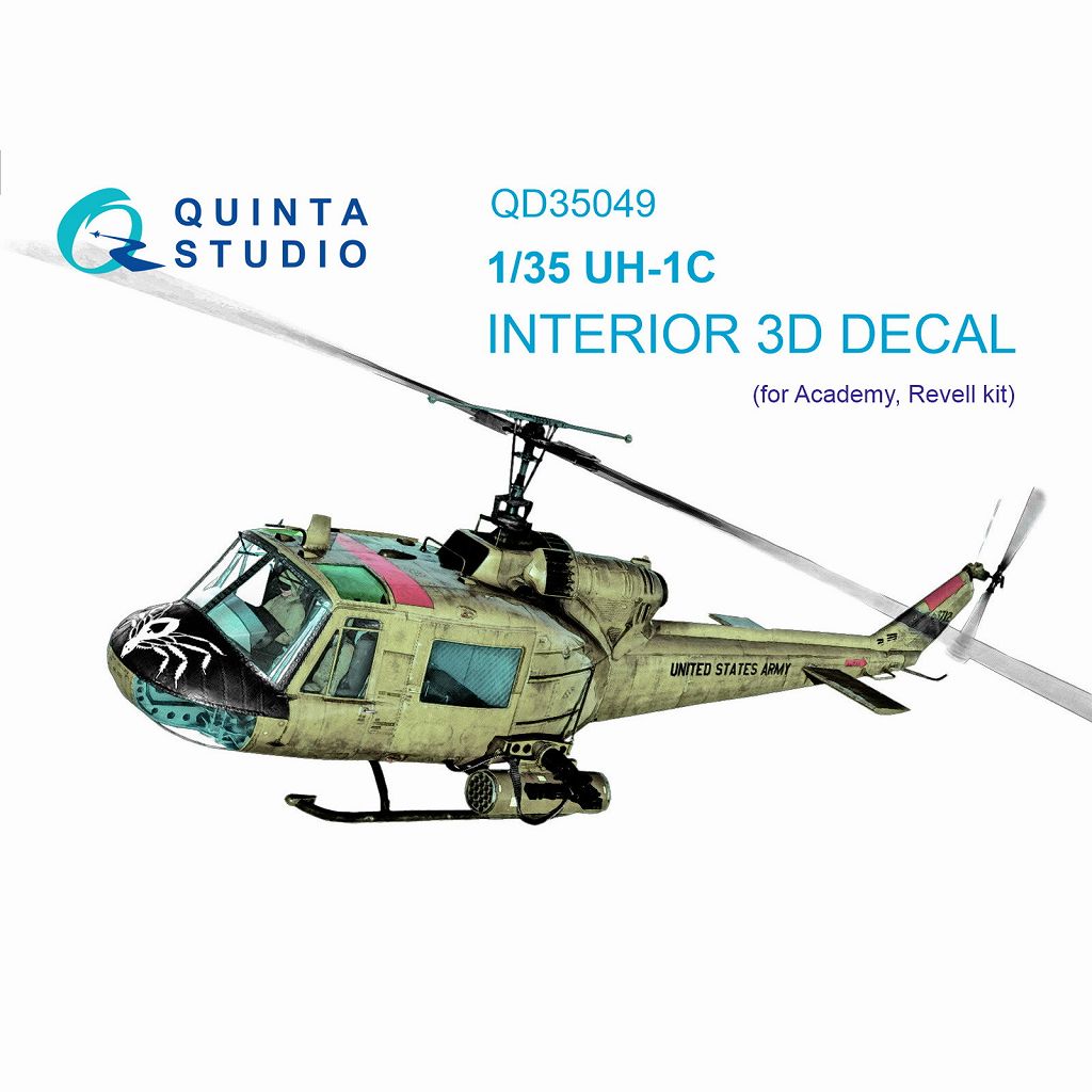 【新製品】QD35049 1/35 ベル UH-1C カラー内装3Dデカール (アカデミー用)
