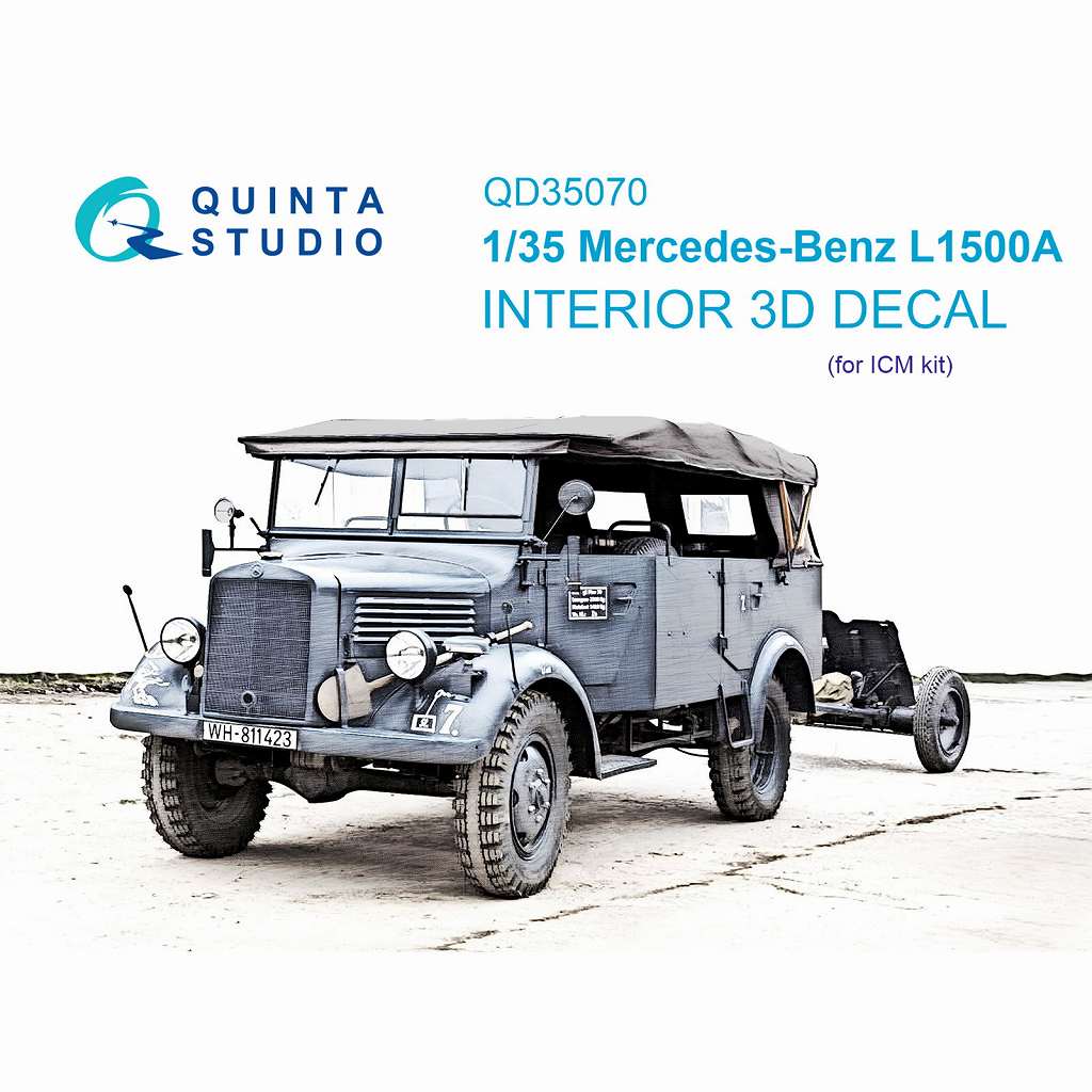 【新製品】QD35070 1/35 メルセデスベンツ L1500A カラー内装3Dデカール (ICM用)