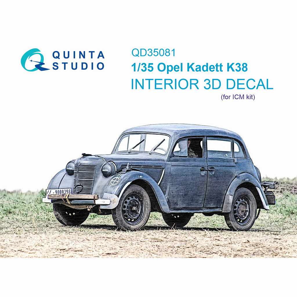 【新製品】QD35081 1/35 オペル カデット K38 カーゴトラック カラー内装3Dデカール (ICM用)