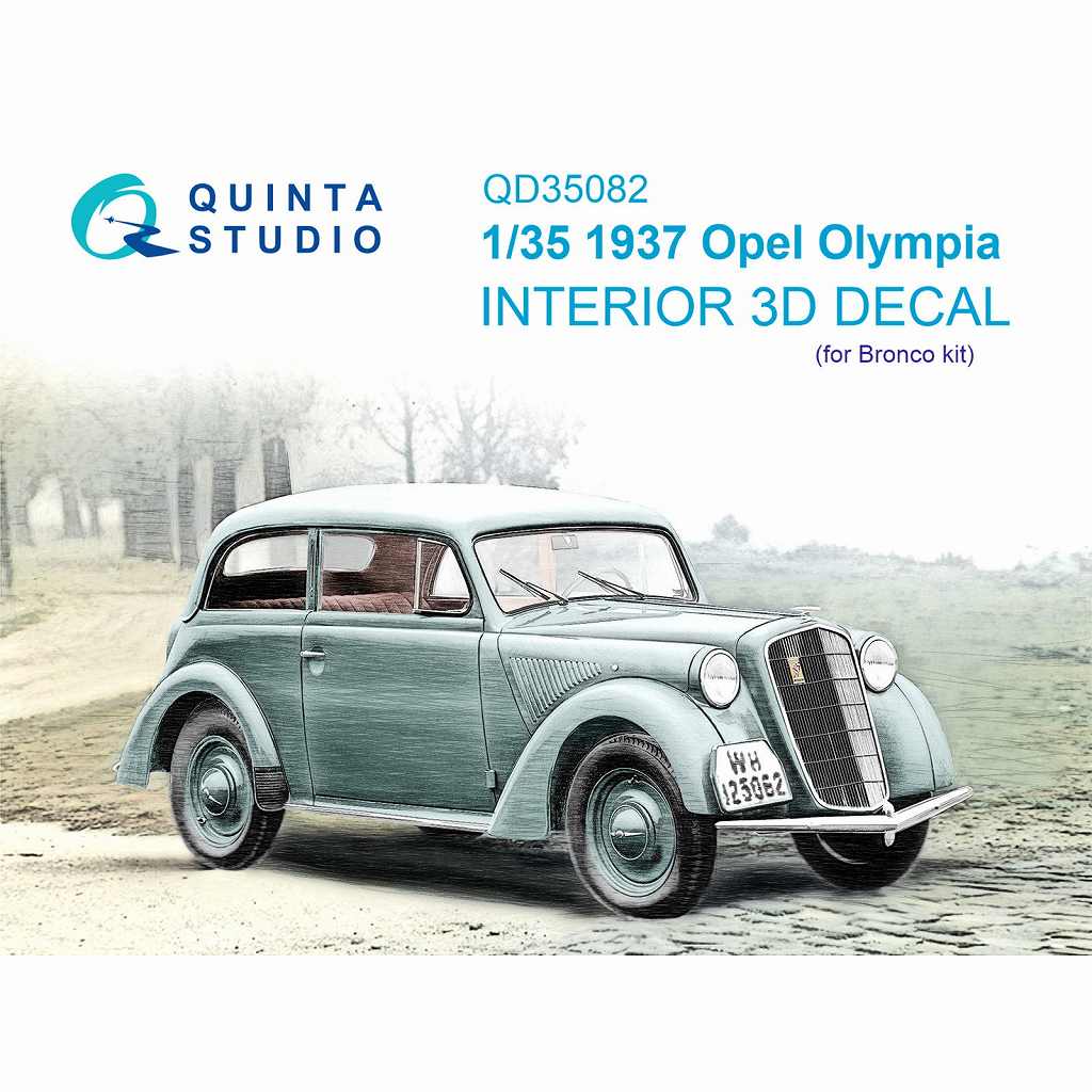 【新製品】QD35082 1/35 オペル オリンピア 1937年型 カラー内装3Dデカール (ブロンコ用)