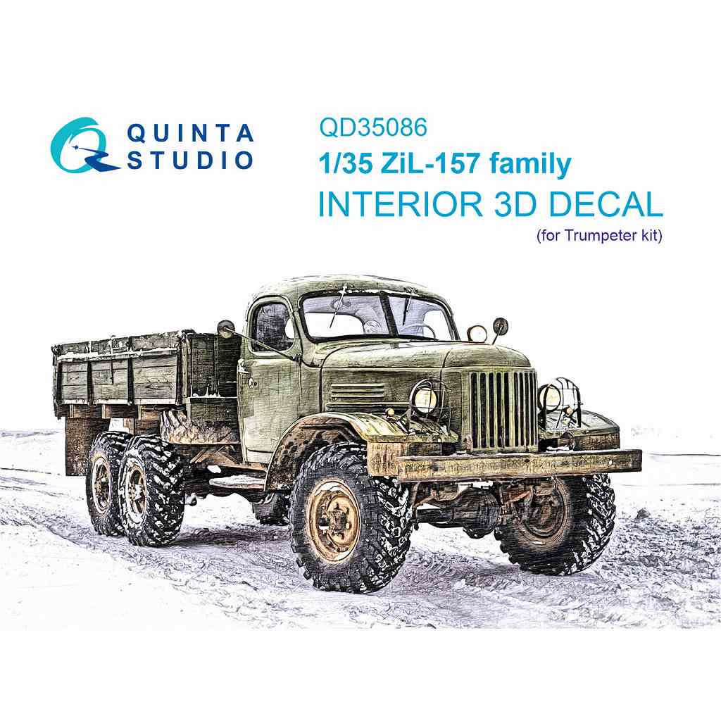 【新製品】QD35086 1/35 ZiL-157 カラー内装3Dデカール (トランペッター用)