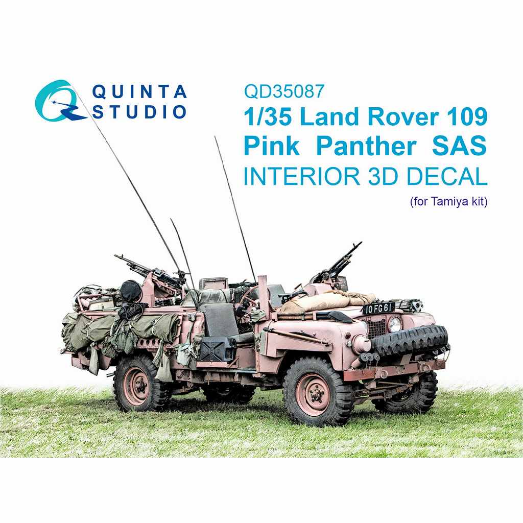 【新製品】QD35087 1/35 ランドローバー 109 ピンクパンサー SAS カラー内装3Dデカール (タミヤ用)