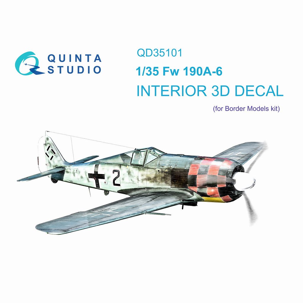 【新製品】QD35101 1/35 フォッケウルフ Fw190A-6 カラー内装3Dデカール (ボーダーモデル用)