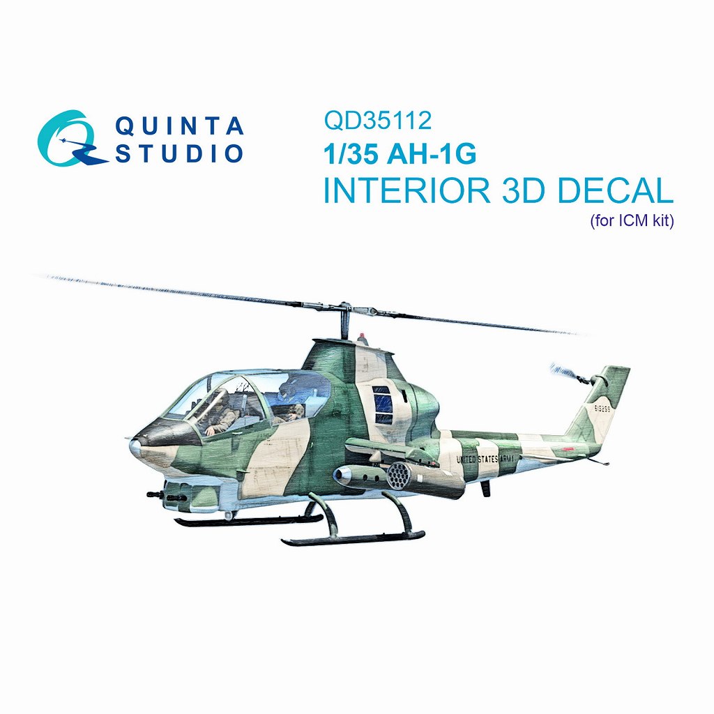 【新製品】QD35112 1/35 AH-1G コブラ カラー内装3Dデカール (ICM用)