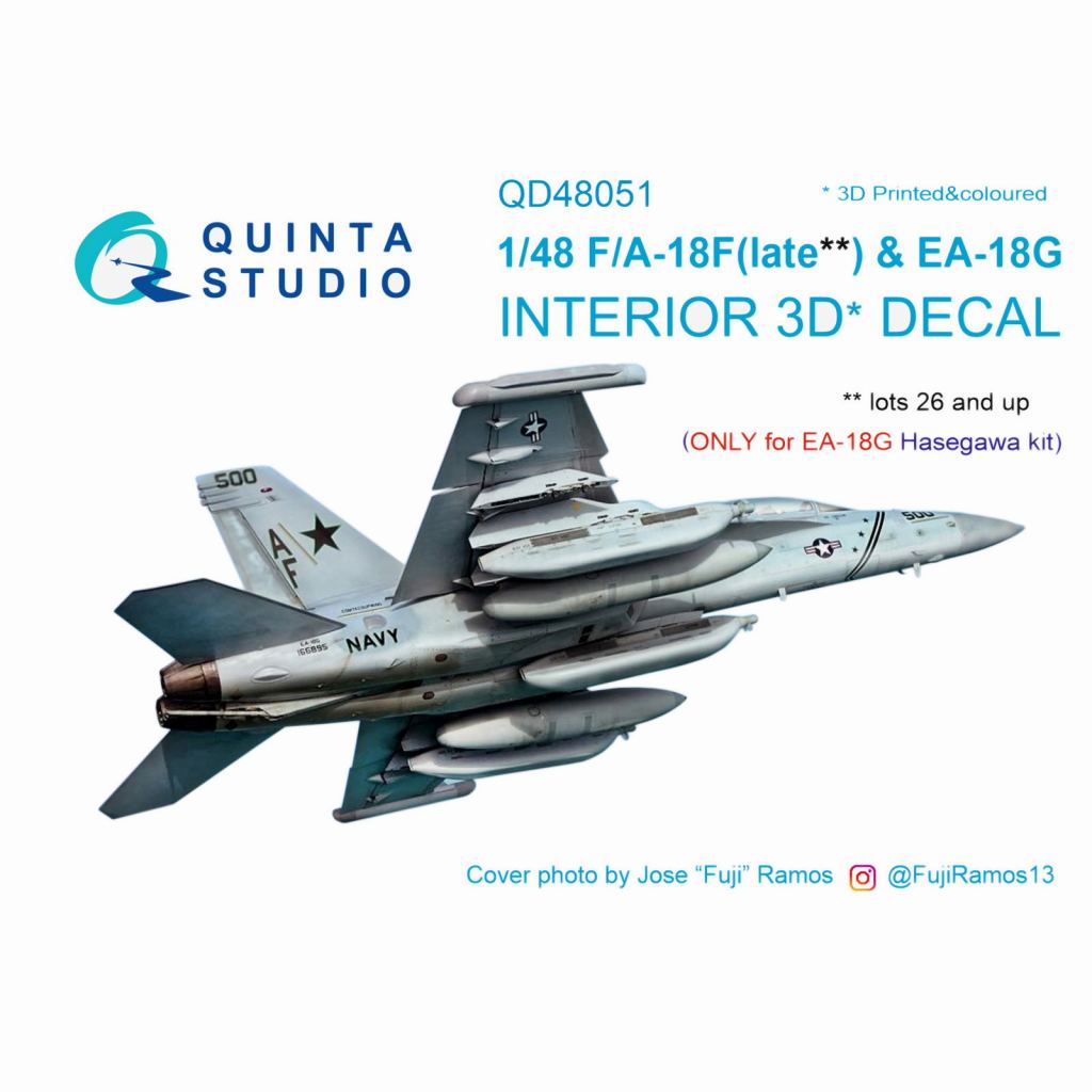 【新製品】QD48051 1/48 ボーイング F/A-18F (後期型)/EA-18G スーパーホーネット 内装3Dデカール (ハセガワ用)