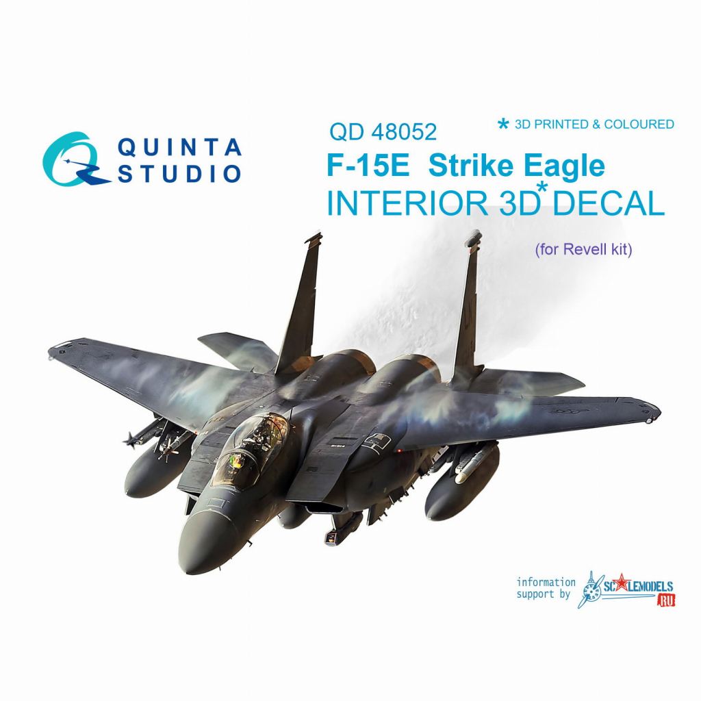 【新製品】QD48052 1/48 マクドネル・ダグラス F-15E ストライクイーグル 内装3Dデカール (レベル用)
