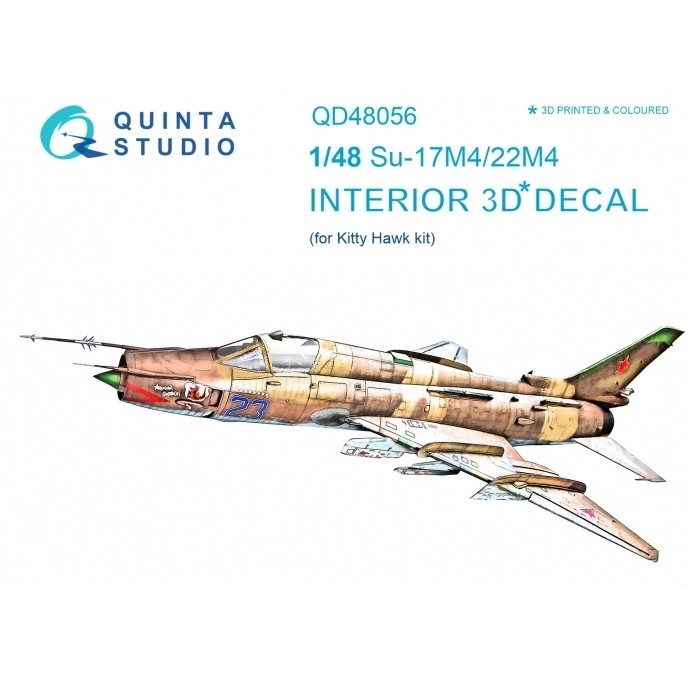 【新製品】QD48056 1/48 スホーイ Su-17M4/22M4 フィッター 内装3Dデカール (キティホーク用)