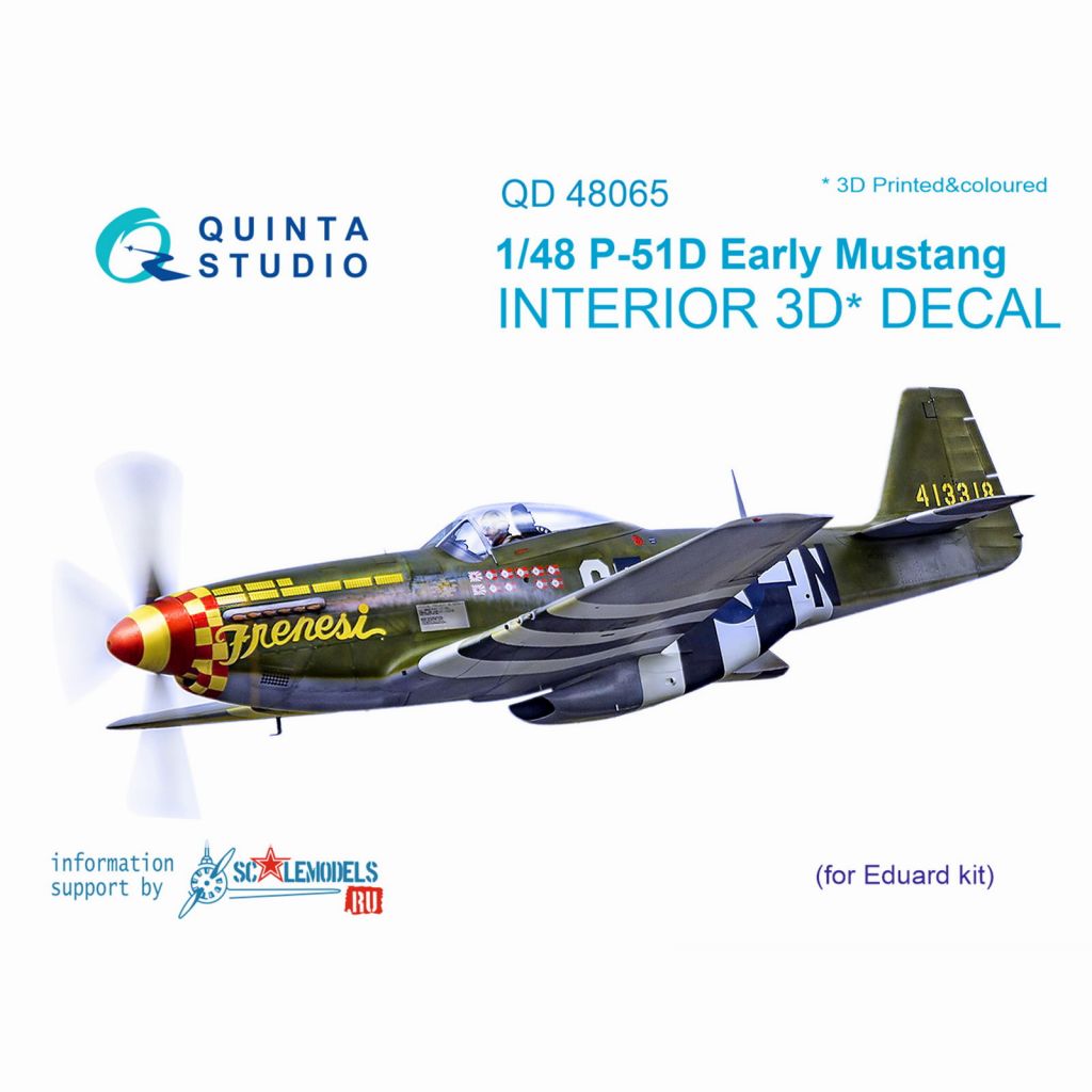 【新製品】QD48065 1/48 ノースアメリカン P-51D マスタング(初期型) 内装3Dデカール (エデュアルド用)