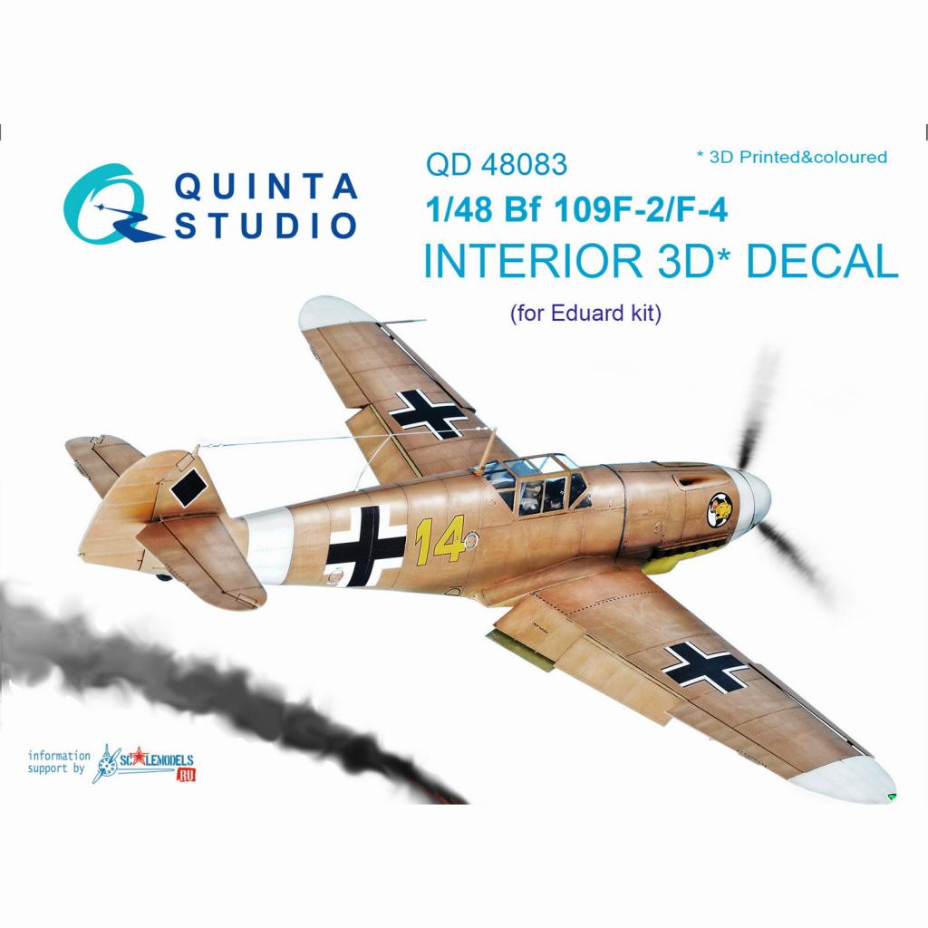 【新製品】QD48083 1/48 メッサーシュミット Bf109F-2/F-4 内装3Dデカール (エデュアルド用)