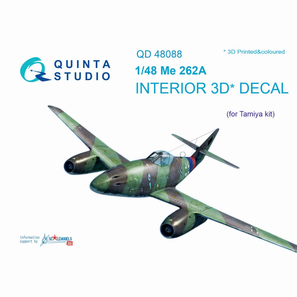 【新製品】QD48088 1/48 メッサーシュミット Me262A シュワルベ 内装3Dデカール (タミヤ用)