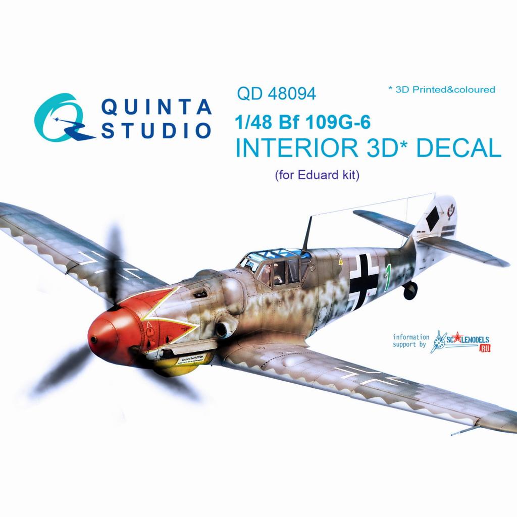 【新製品】QD48094 1/48 メッサーシュミット Bf109G-6 内装3Dデカール (エデュアルド用)