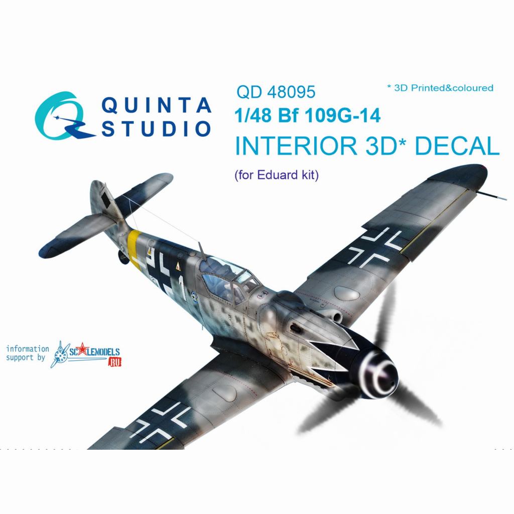 【新製品】QD48095 1/48 メッサーシュミット Bf109G-14 内装3Dデカール (エデュアルド用)