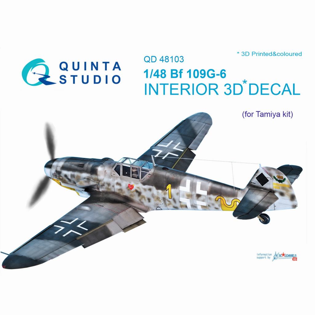 【新製品】QD48103 1/48 メッサーシュミット Bf109G-6 内装3Dデカール (タミヤ用)