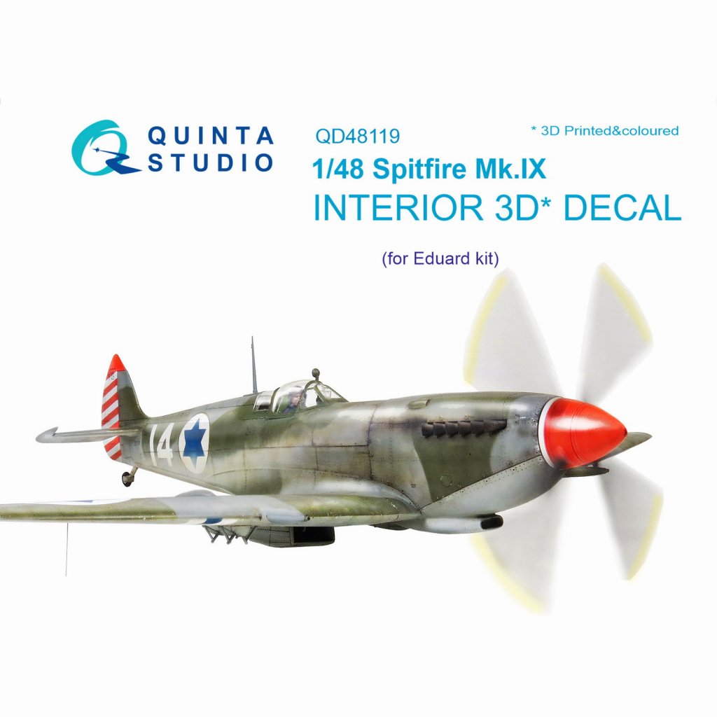 【新製品】QD48119 1/48 スーパーマリン スピットファイア Mk.IX 内装3Dデカール (エデュアルド用)