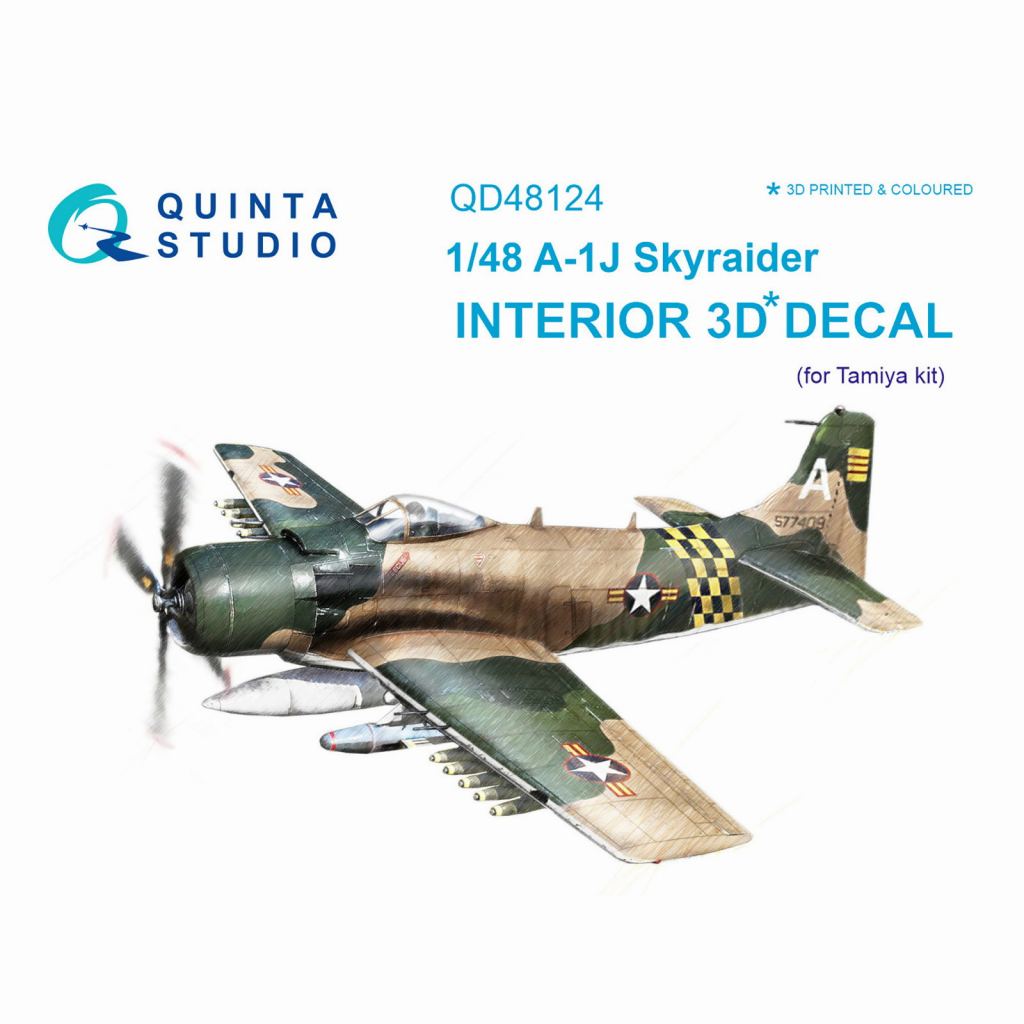 【新製品】QD48124 1/48 ダグラス A-1J スカイレーダー 内装3Dデカール (タミヤ用)