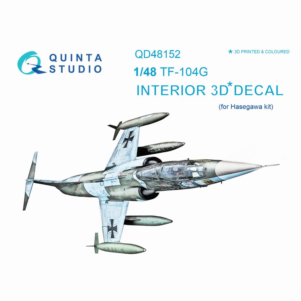 【新製品】QD48152 1/48 ロッキード TF-104G スターファイター 内装3Dデカール (ハセガワ用)