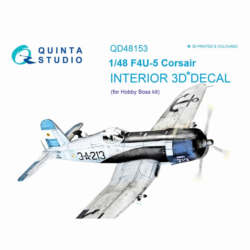 【新製品】QD48153 1/48 ヴォート F4U-5 コルセア 内装3Dデカール (ホビーボス用)