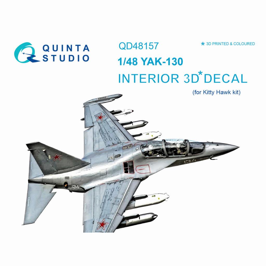 【新製品】QD48157 1/48 ヤコブレフ Yak-130 ミットン 内装3Dデカール (キティホーク用)
