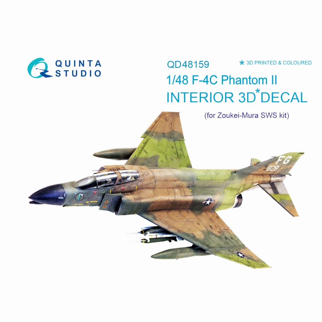 【新製品】QD48159 1/48 マクドネル・ダグラス F-4C ファントムII 内装3Dデカール (造形村用)