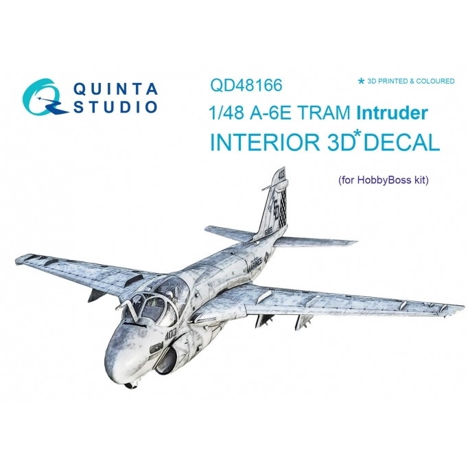 【新製品】QD48166 1/48 グラマン A-6E TRAM イントルーダー内装3Dデカール (ホビーボス用)