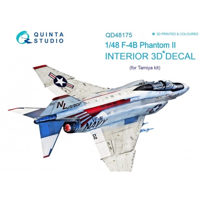 【再入荷】QD48175 1/48 マクドネル・ダグラス F-4B ファントムII 内装3Dデカール (タミヤ用)