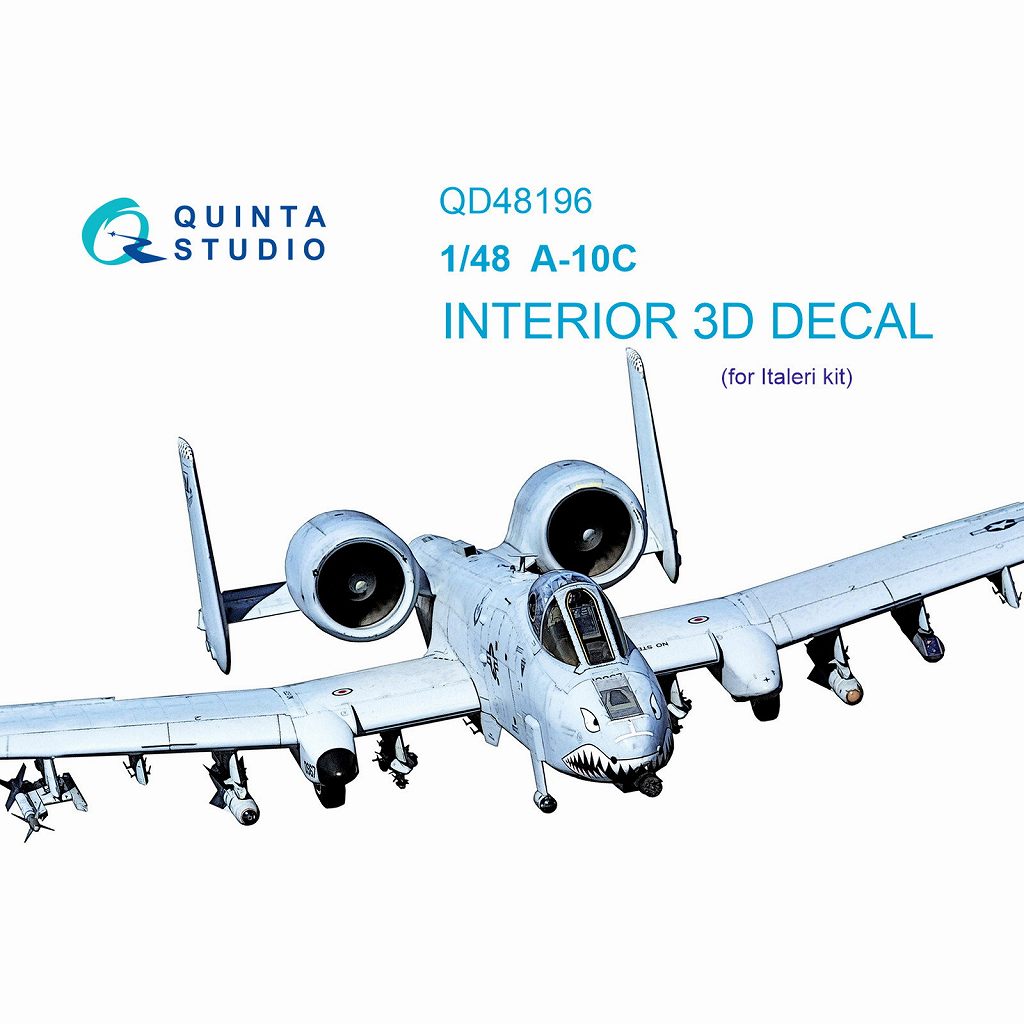 【新製品】QD48196 1/48 フェアチャイルド A-10C サンダーボルトII 内装カラー3Dデカール(イタレリ用)