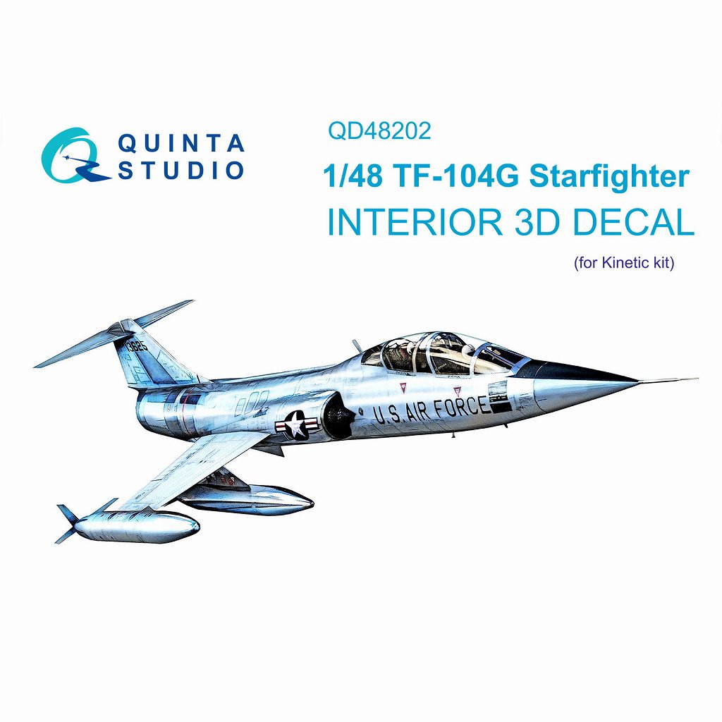 【新製品】QD48202 1/48 ロッキード TF-104G スターファイター 内装カラー3Dデカール(キネティック用)