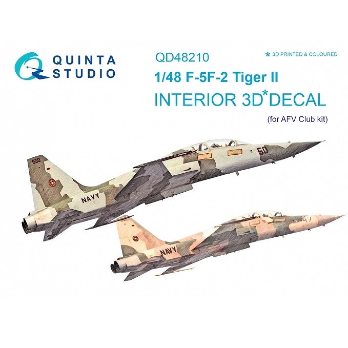 【新製品】QD48210 1/48 ノースロップ F-5F-2 タイガーII 内装カラー3Dデカール(AFVクラブ用)