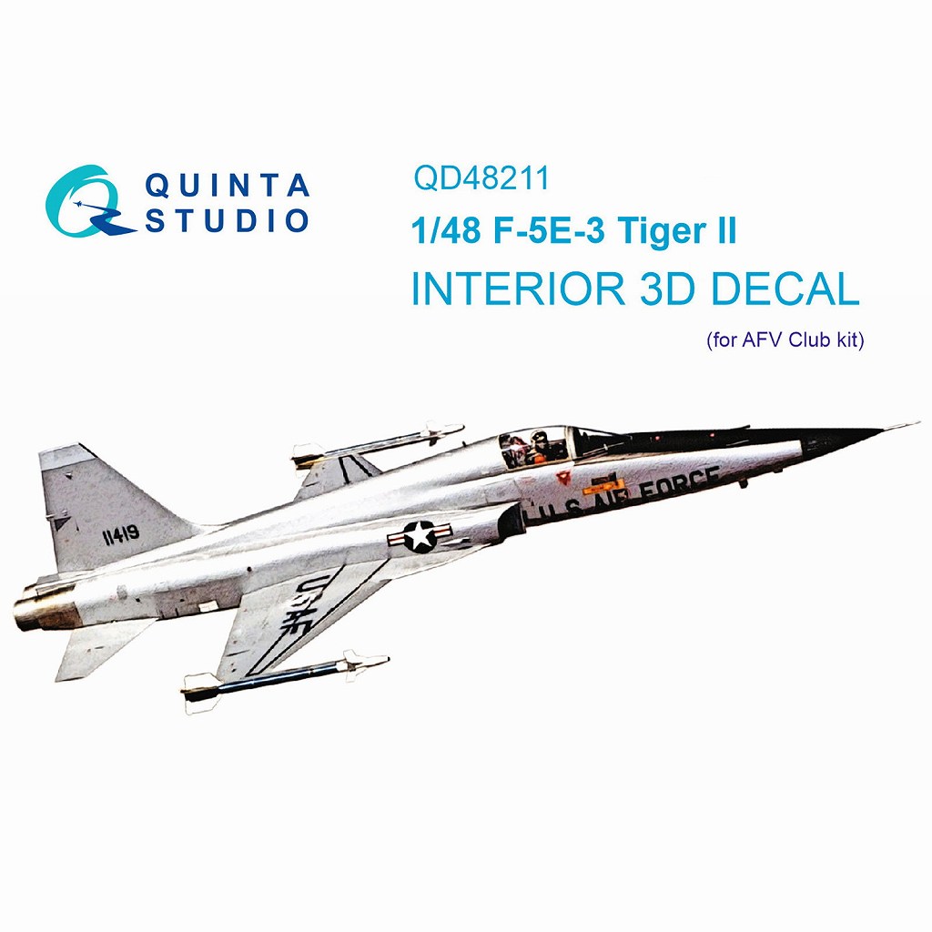 【新製品】QD48211 1/48 ノースロップ F-5E-3 タイガーII 内装カラー3Dデカール(AFVクラブ用)