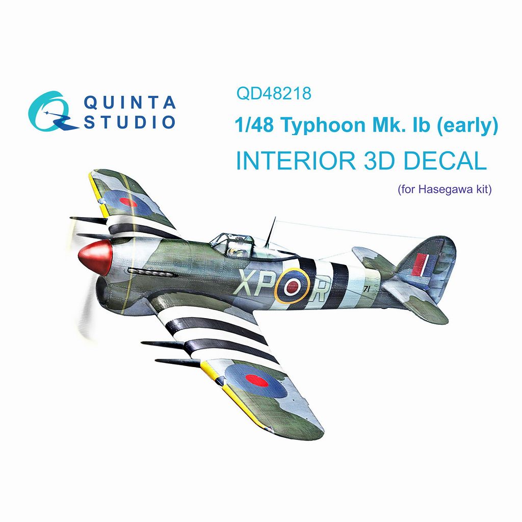 【新製品】QD48218 1/48 ホーカー タイフーン Mk.Ib 内装カラー3Dデカール(ハセガワ用)