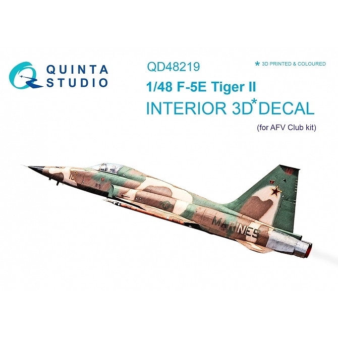 【新製品】QD48219 1/48 ノースロップ F-5E タイガーII 内装カラー3Dデカール(AFVクラブ用)