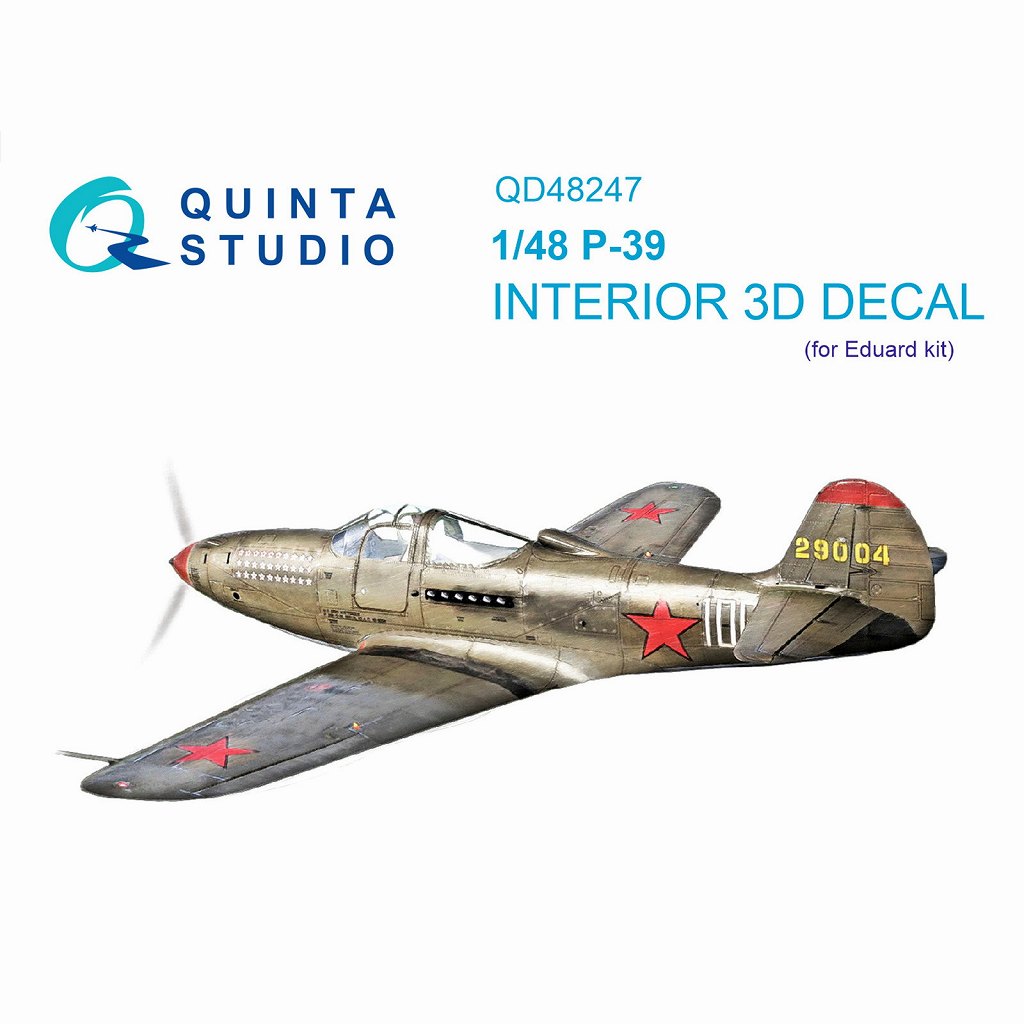 【新製品】QD48247 1/48 ベル P-39 エアラコブラ 内装カラー3Dデカール(エデュアルド用)