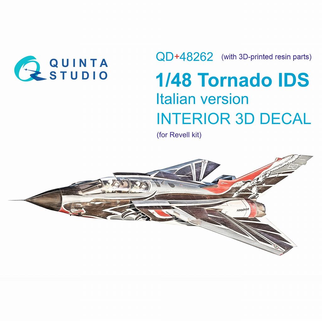 【新製品】QD+48262 1/48 トーネード IDS イタリア 内装カラー3Dデカール(レベル用) 3Dプリント製パーツ付