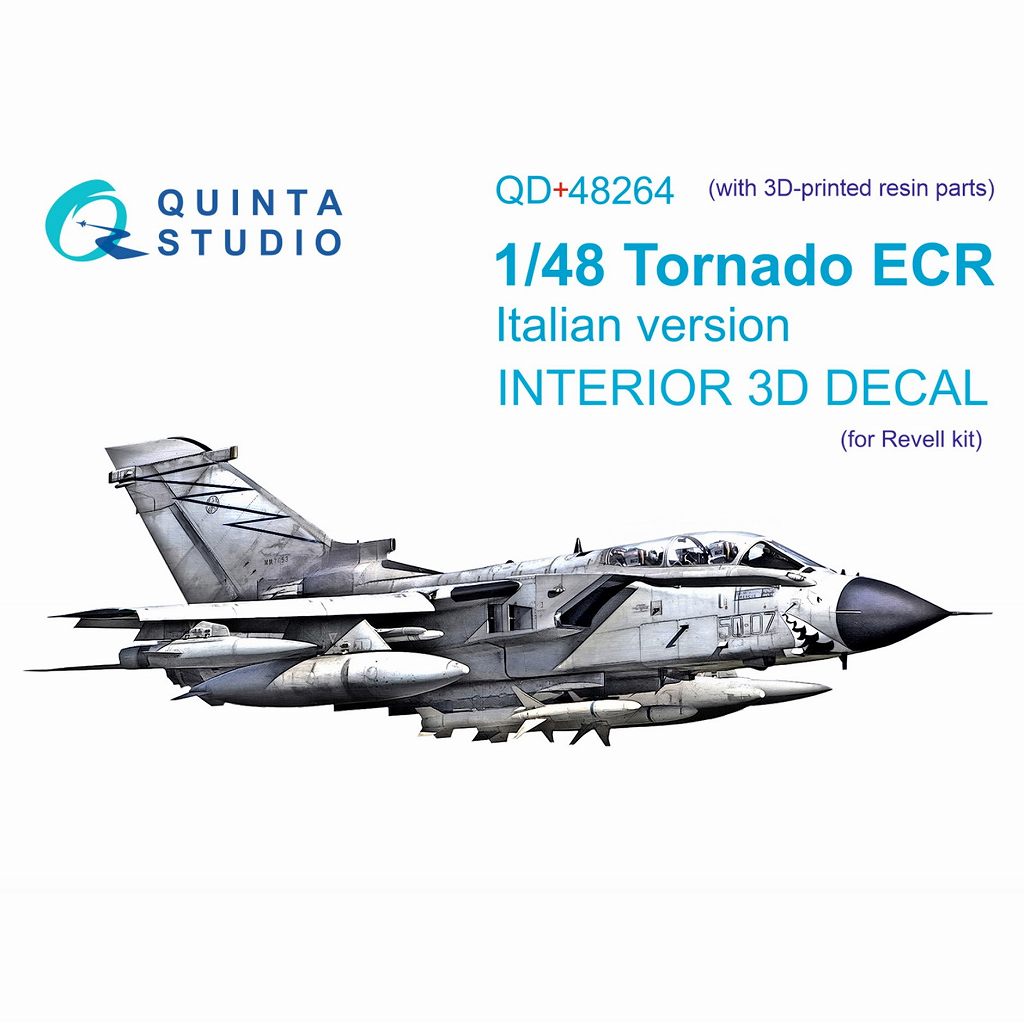【新製品】QD+48264 1/48 トーネード IDS イタリア 内装カラー3Dデカール(レベル用) 3Dプリント製パーツ付