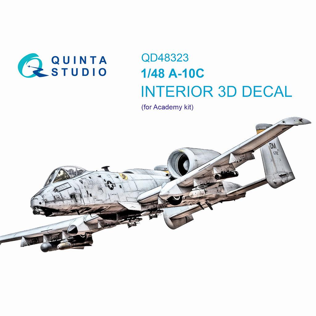 【新製品】QD48323 1/48 フェアチャイルド A-10C サンダーボルトII 内装カラー3Dデカール(アカデミー用)