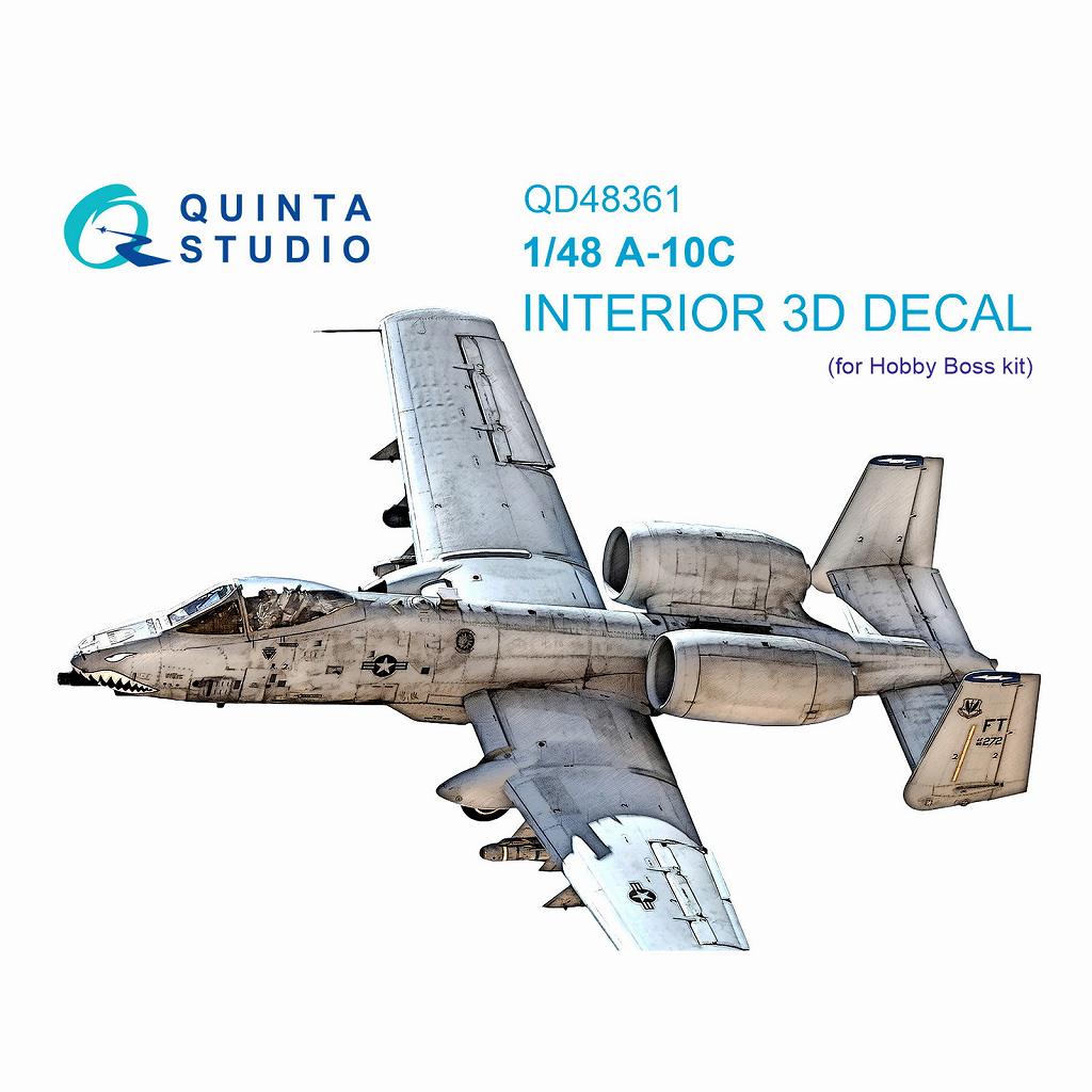 【新製品】QD48361 1/48 フェアチャイルド A-10C サンダーボルトII 内装カラー3Dデカール(ホビーボス用)