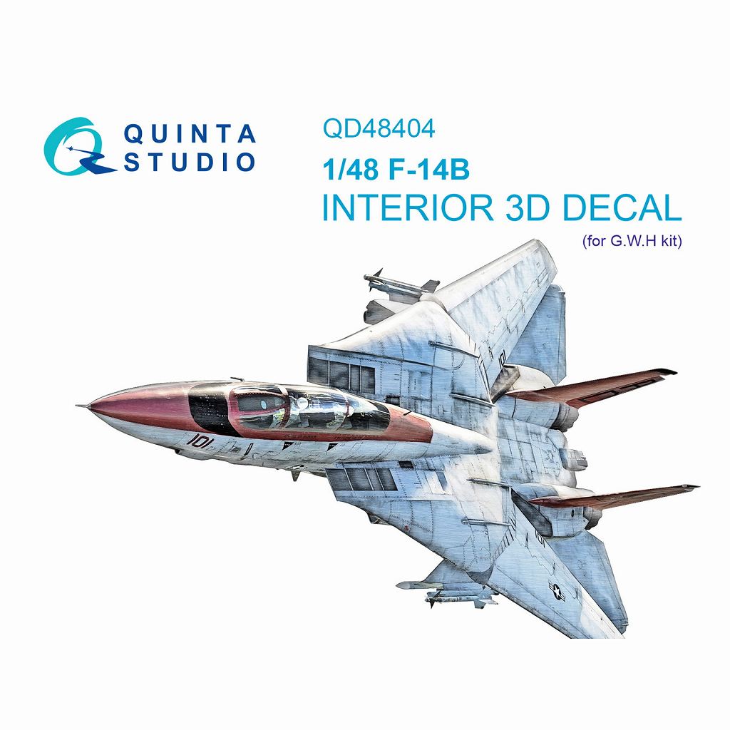 【新製品】QD48404 1/48 グラマン F-14B トムキャット 内装カラー3Dデカール(グレートウォールホビー用)