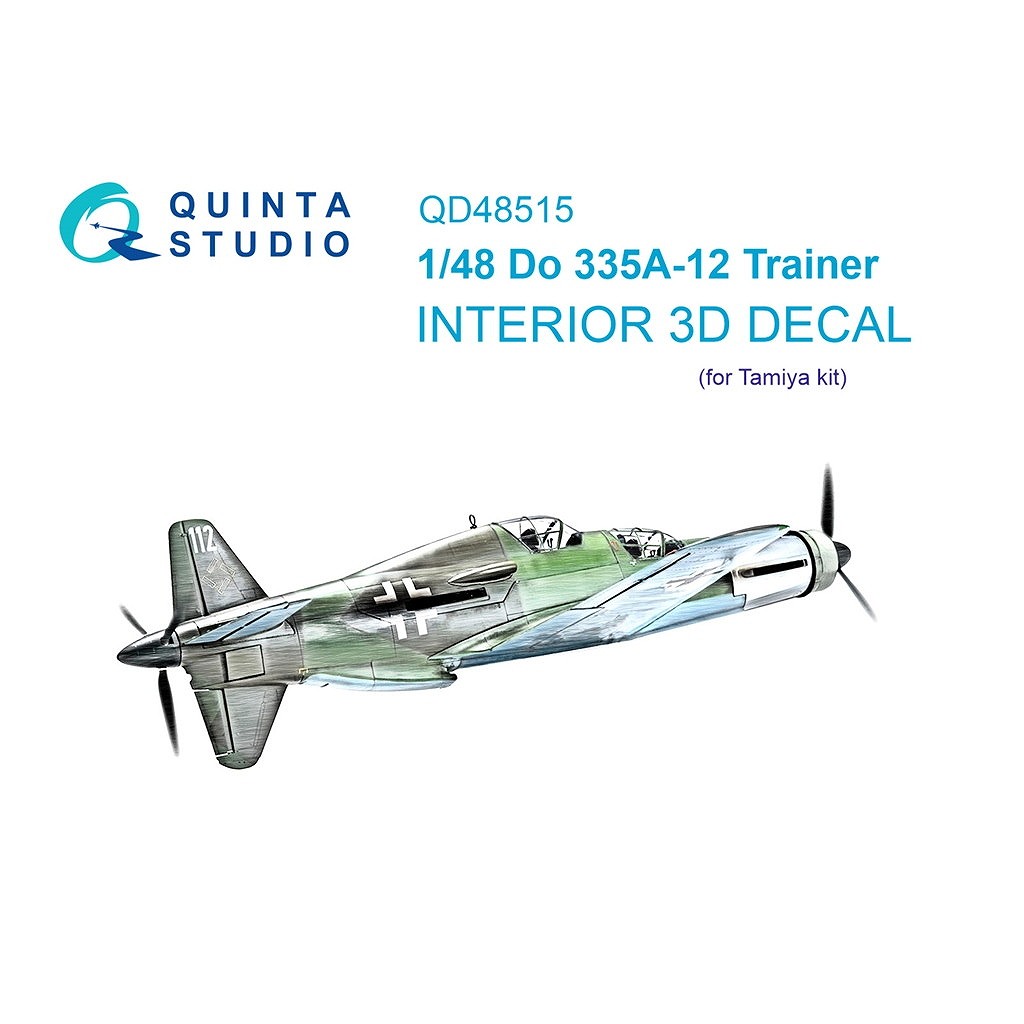 【新製品】QD48515 1/48 ドルニエ Do335A-12 プフィール 複座練習機 内装カラー3Dデカール (タミヤ用)