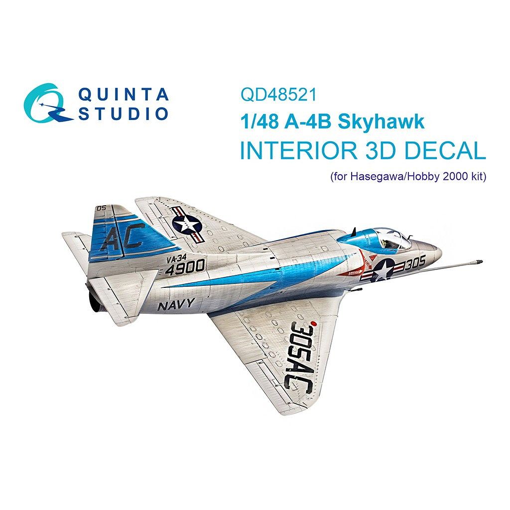 【新製品】QD48521 1/48 グラマン A-4B スカイホーク 内装カラー3Dデカール (ハセガワ用)