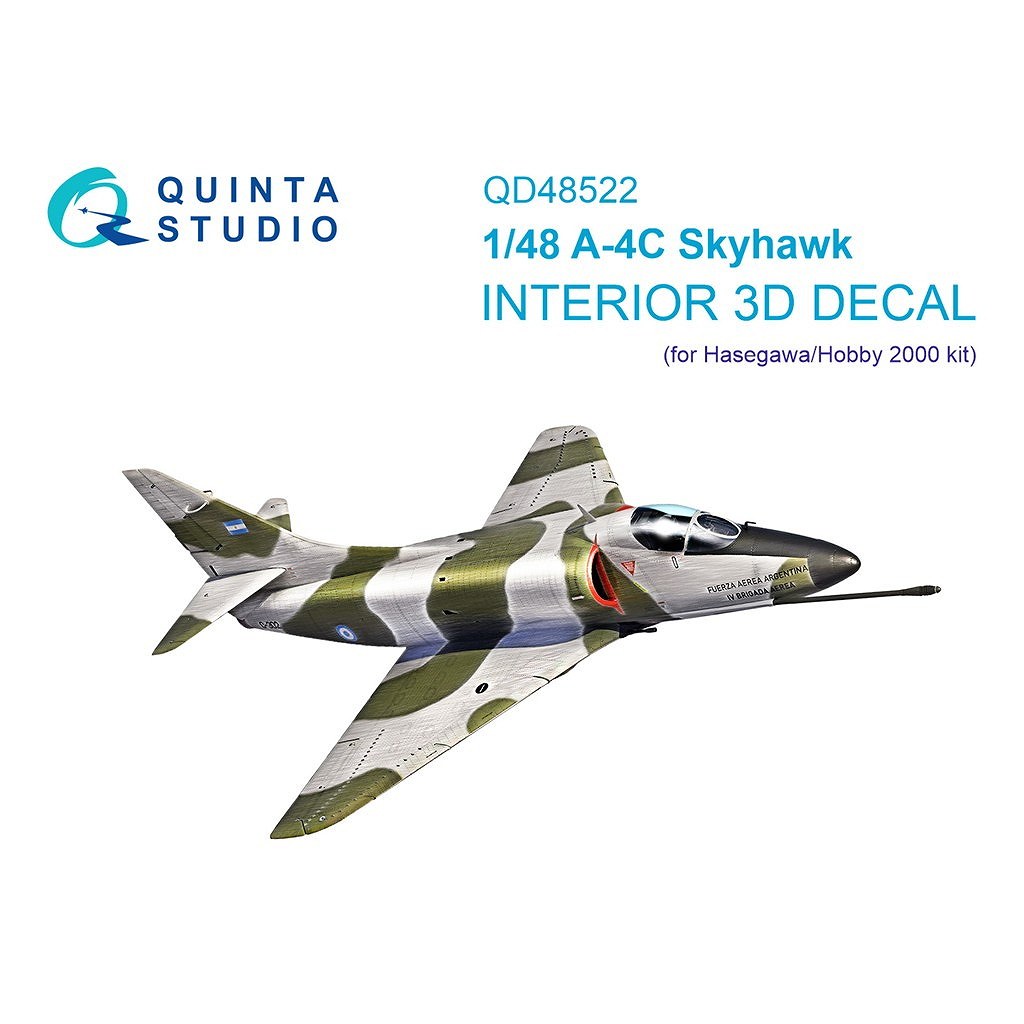【新製品】QD48522 1/48 ダグラス A-4C スカイホーク 内装カラー3Dデカール (ハセガワ用)