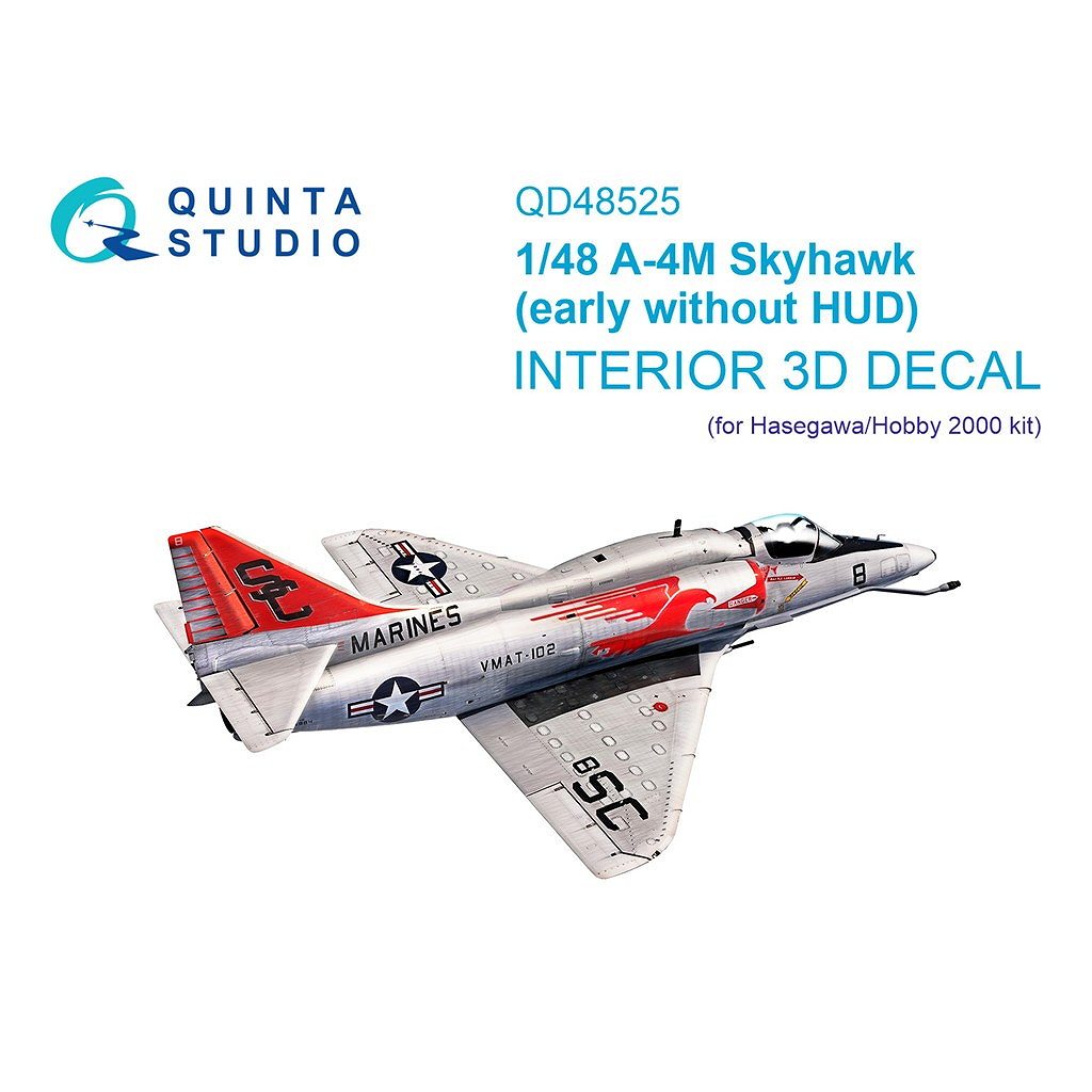 【新製品】QD48525 1/48 ダグラス A-4M スカイホーク 初期型 内装カラー3Dデカール (ハセガワ用)