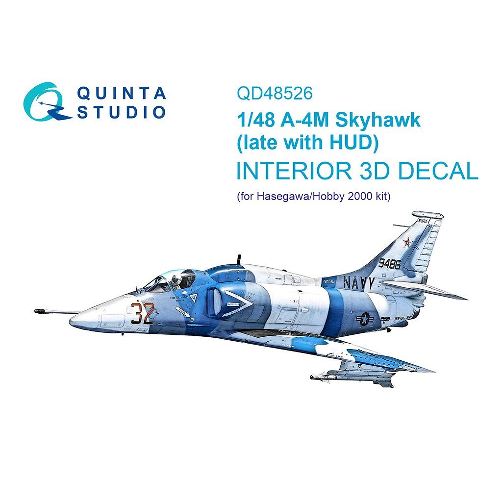 【新製品】QD48526 1/48 ダグラス A-4M スカイホーク 後期型 内装カラー3Dデカール (ハセガワ用)