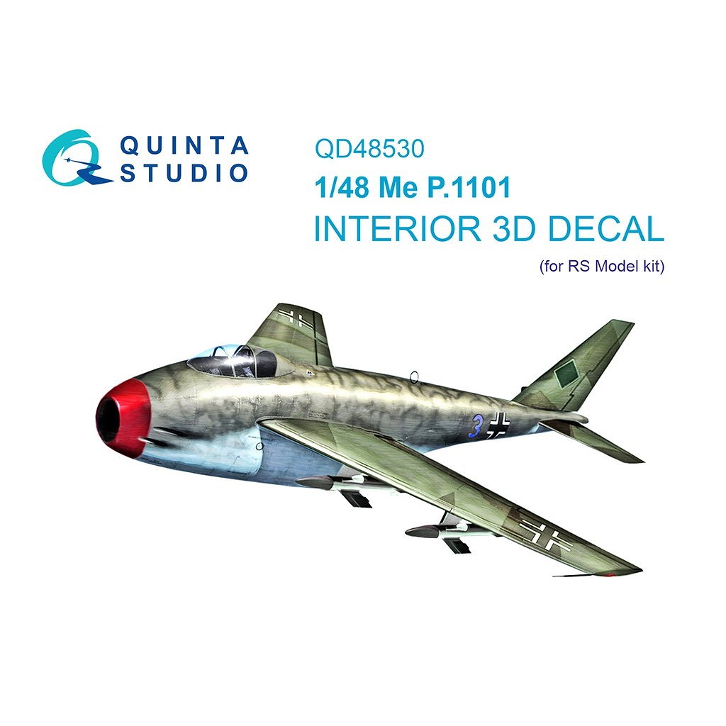 【新製品】QD48530 1/48 メッサーシュミット P.1101 内装カラー3Dデカール (RSモデル用)