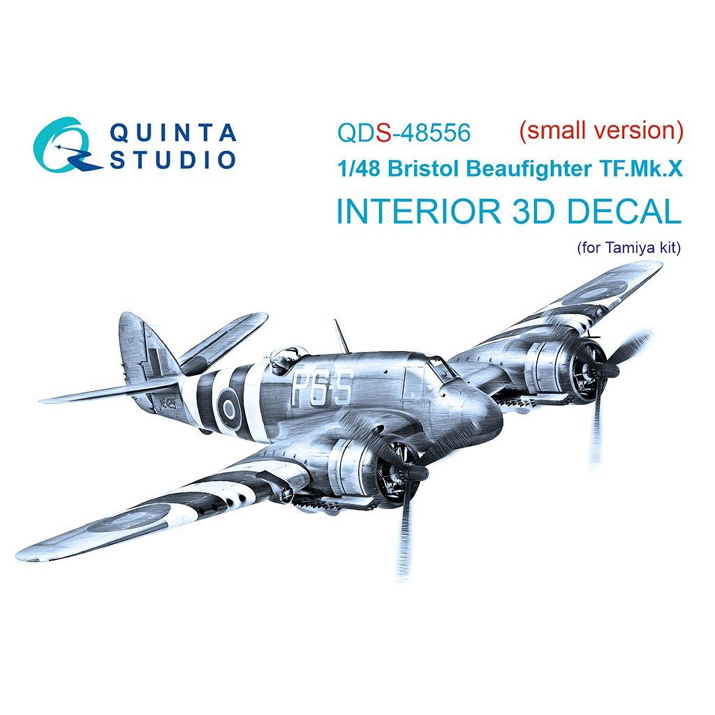 【新製品】QDS-48556 1/48 ブリストル ボーファイター TF.Mk.X 内装カラー3Dデカール (タミヤ用) (スモールバージョン)