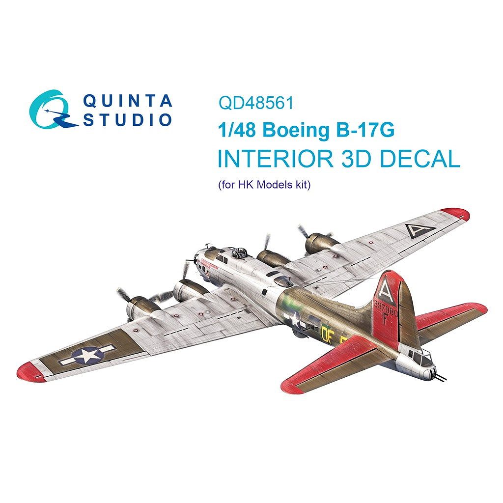 【新製品】QD48561 1/48 ボーイング B-17G スーパーフォートレス 内装カラー3Dデカール (HKモデル用)