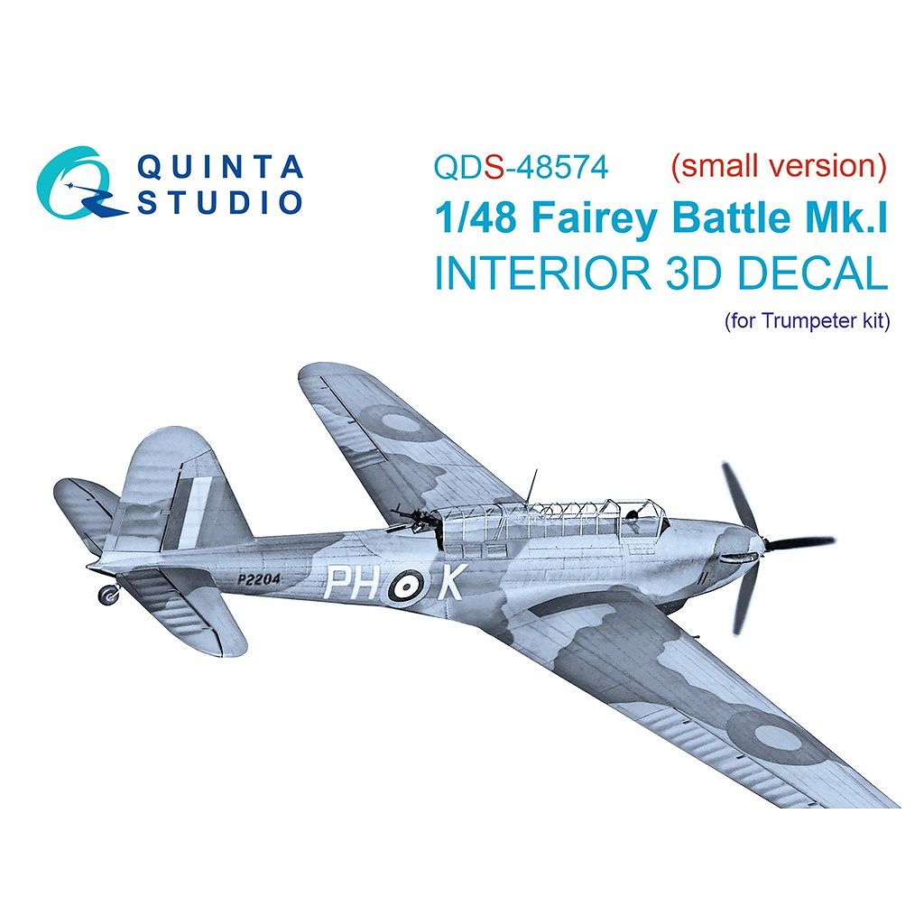 【新製品】QDS-48574 1/48 フェアリー バトル Mk.I 内装カラー3Dデカール (ホビーボス用) (スモールバージョン)
