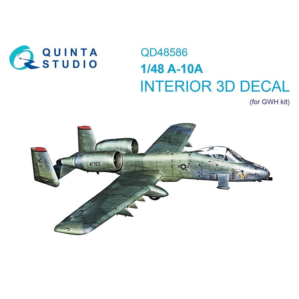 【新製品】QD48586 1/48 フェアチャイルド A-10C サンダーボルトII 内装カラー3Dデカール (グレートウォールホビー用)