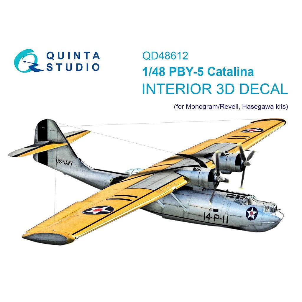【新製品】QD48612 1/48 コンソリデーテッド PBY-5 カタリナ 内装カラー3Dデカール (レベル用)